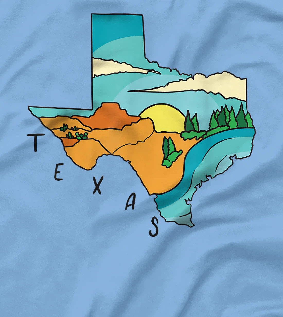Texas TX United States Proud Texan T-Shirt