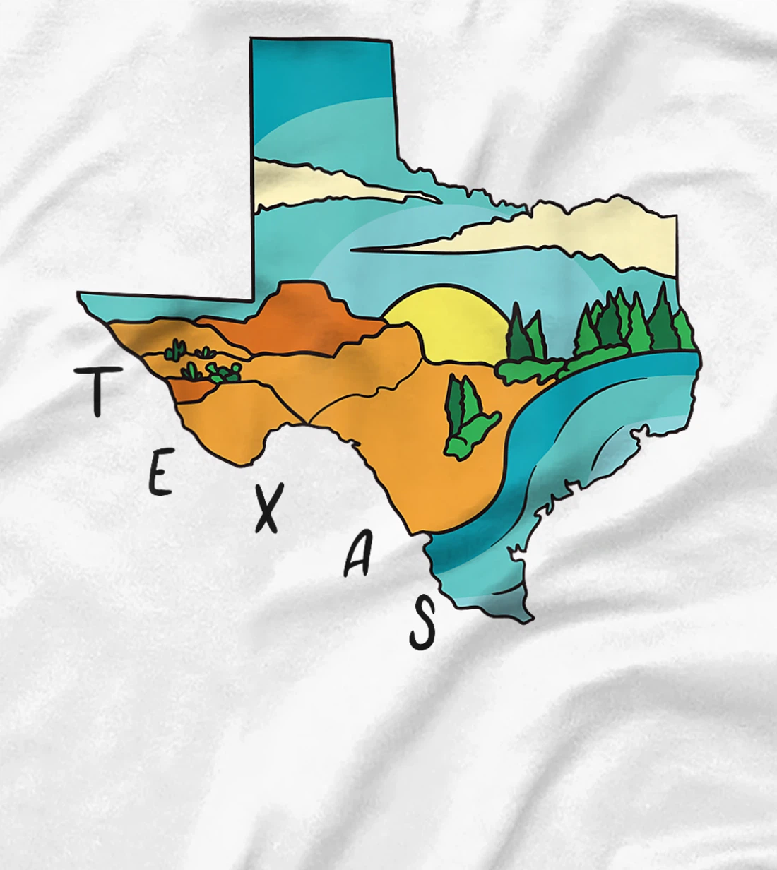 Texas TX United States Proud Texan T-Shirt