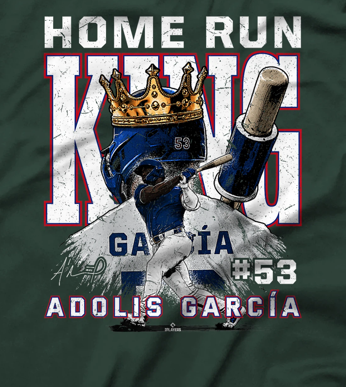 Womens Home Run King Adolis Garcia Texas MLBPA T-Shirt