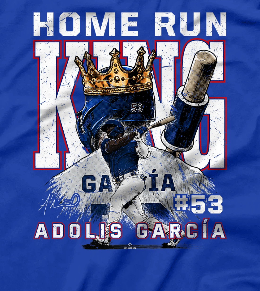 Womens Home Run King Adolis Garcia Texas MLBPA T-Shirt
