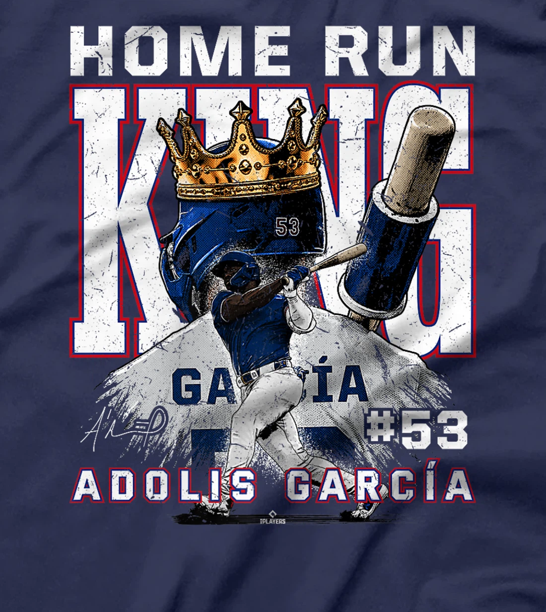 Womens Home Run King Adolis Garcia Texas MLBPA T-Shirt