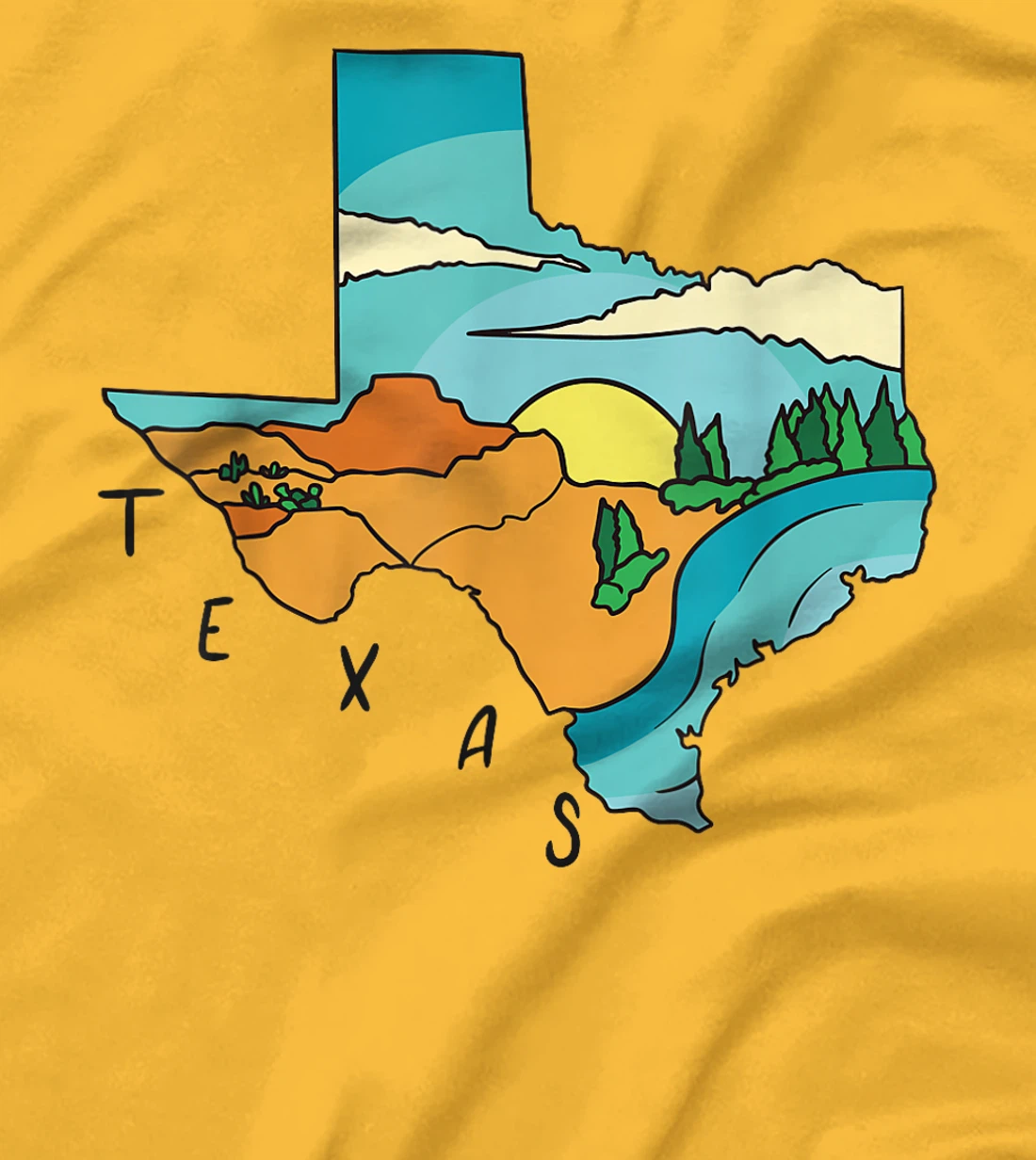 Texas TX United States Proud Texan T-Shirt