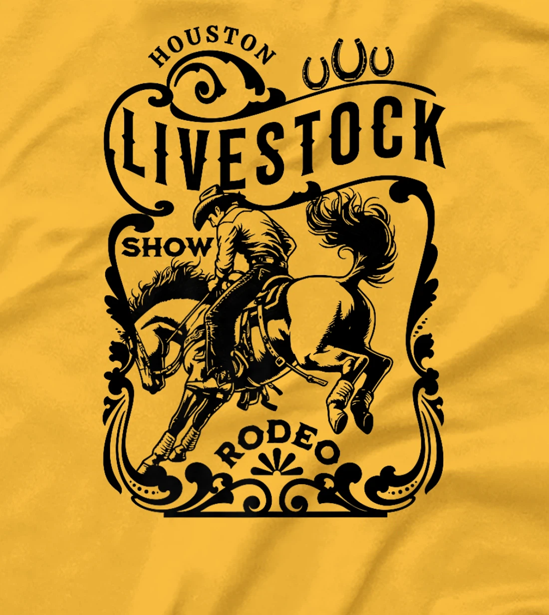 Houston Texas Livestock Show and Rodeo Cowboy and Horse Premium T-Shirt