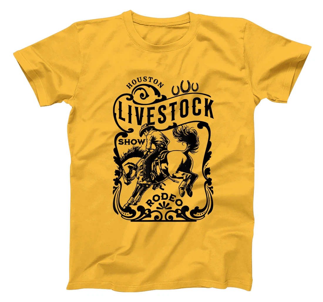 Houston Texas Livestock Show and Rodeo Cowboy and Horse T-Shirt