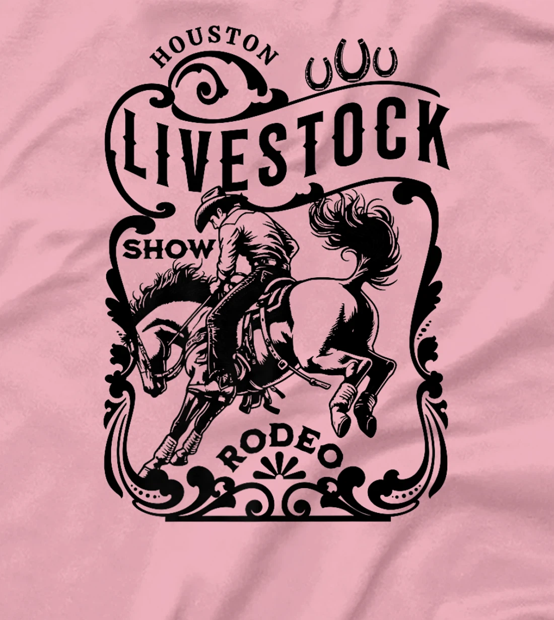 Houston Texas Livestock Show and Rodeo Cowboy and Horse Premium T-Shirt
