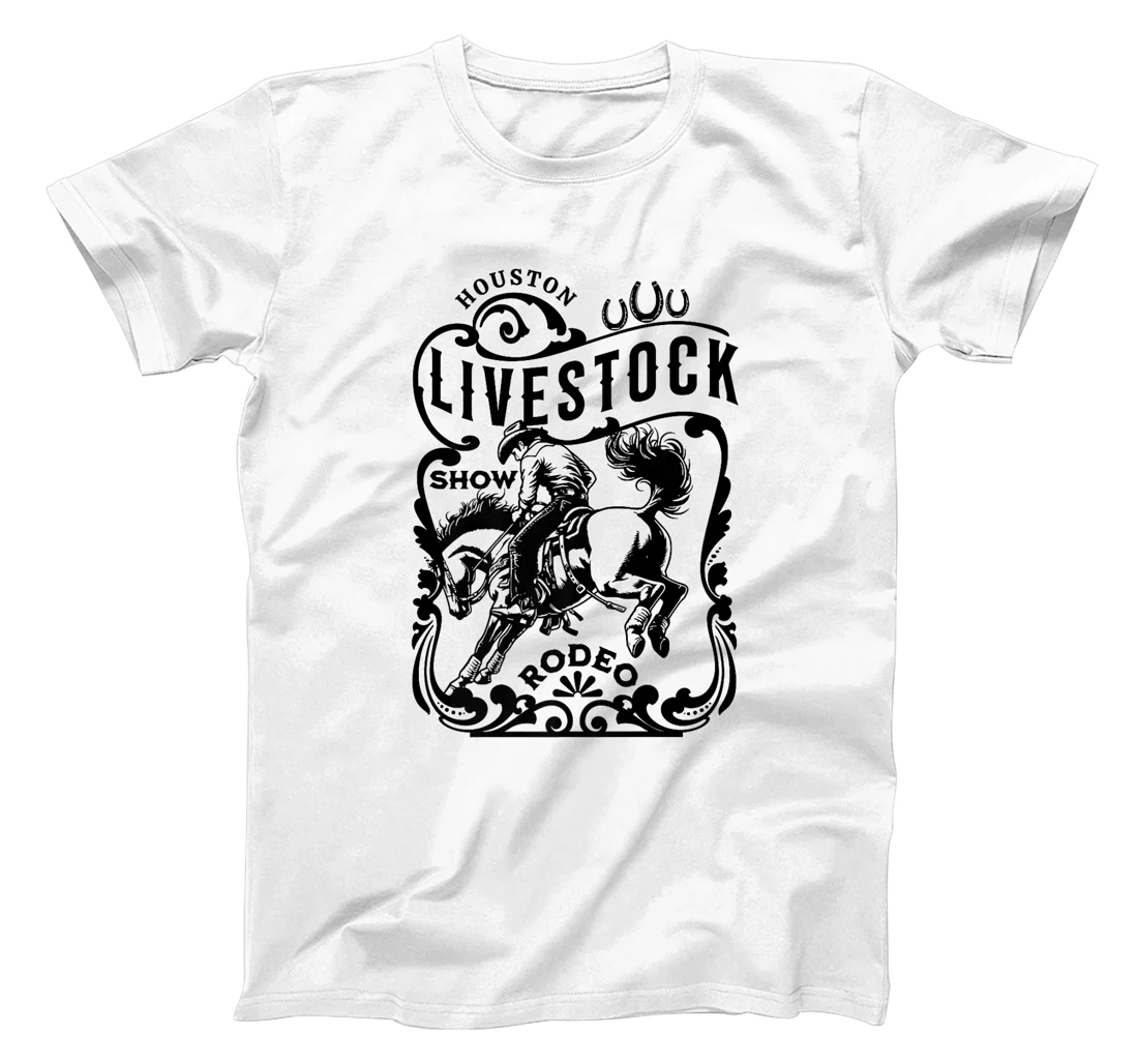 Houston Texas Livestock Show and Rodeo Cowboy and Horse Premium T-Shirt