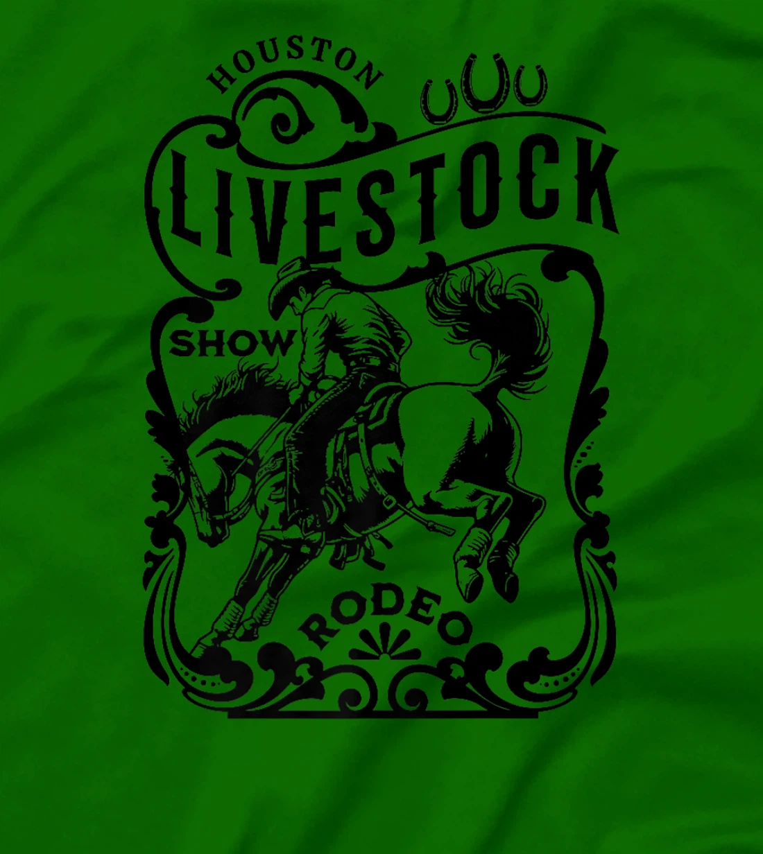Houston Texas Livestock Show and Rodeo Cowboy and Horse Premium T-Shirt