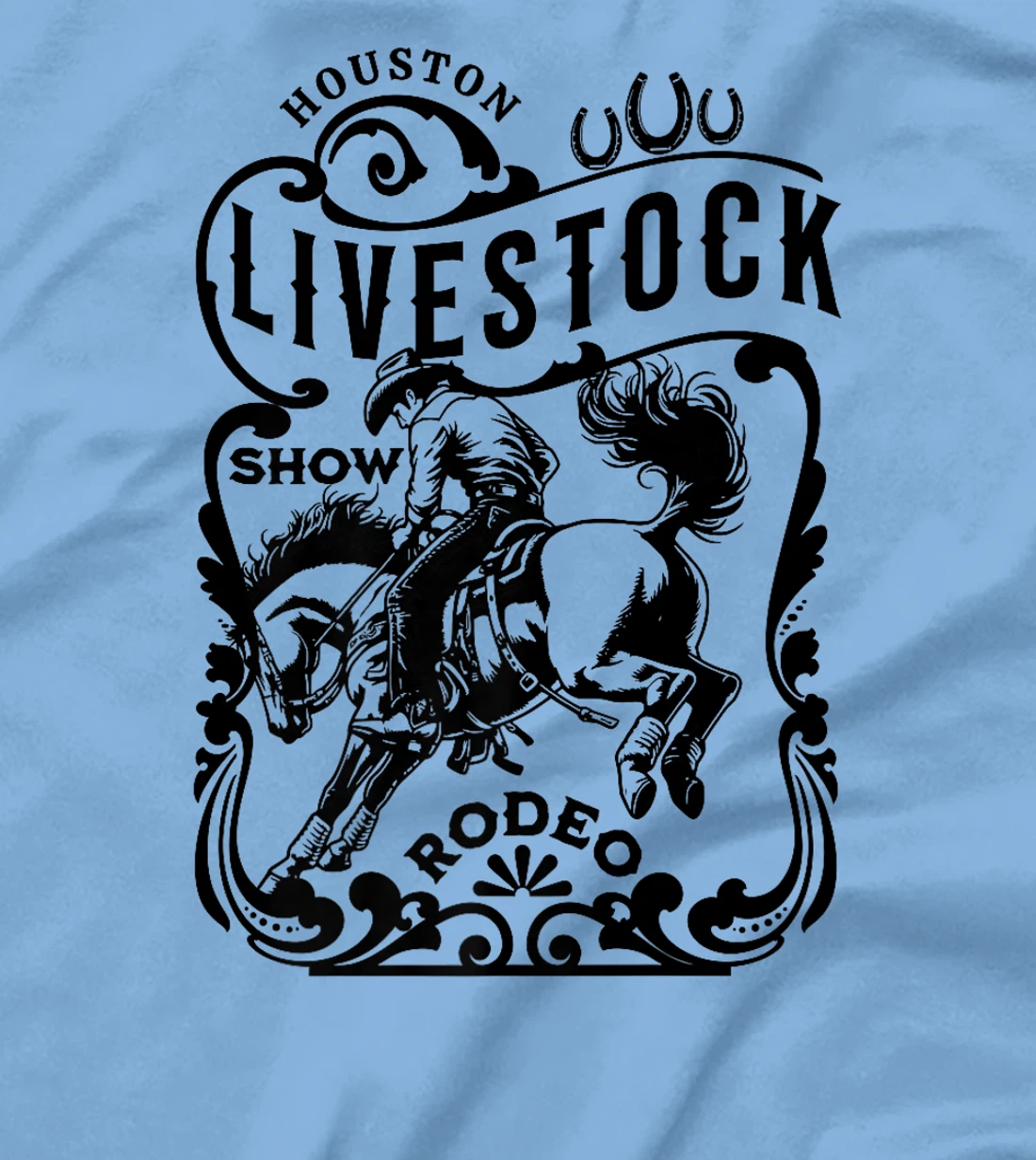 Houston Texas Livestock Show and Rodeo Cowboy and Horse Premium T-Shirt