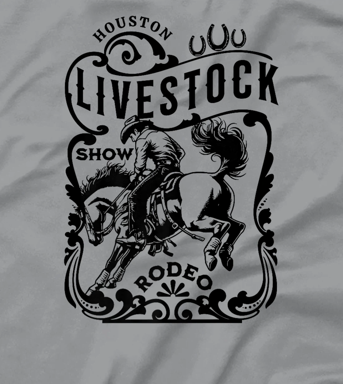 Houston Texas Livestock Show and Rodeo Cowboy and Horse Premium T-Shirt
