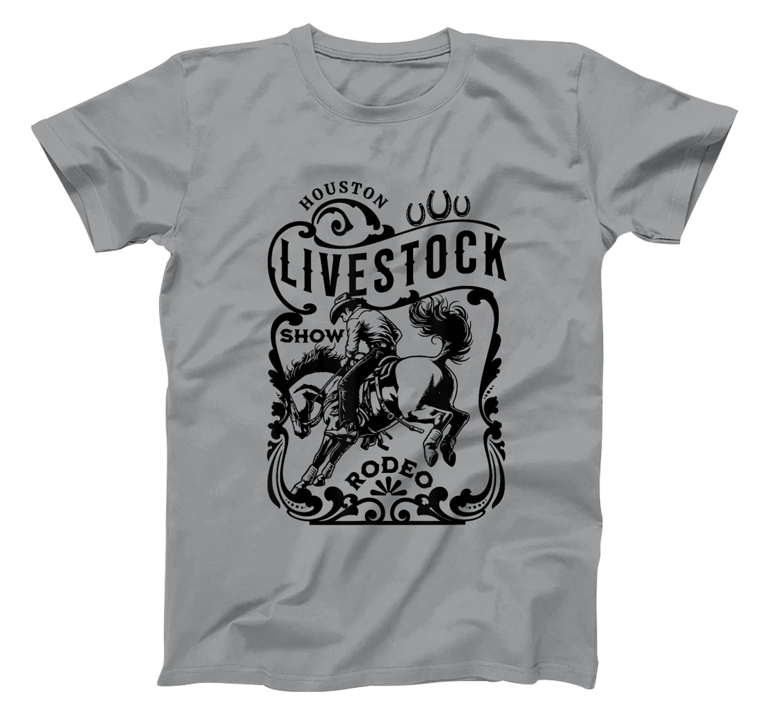 Houston Texas Livestock Show and Rodeo Cowboy and Horse T-Shirt