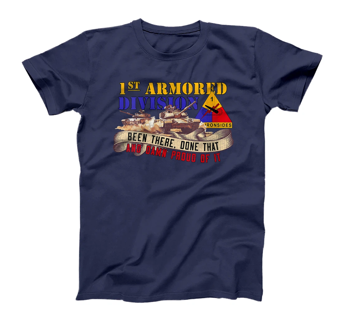 Womens 1st Armored Division 1st AD Old Ironsides Veteran Fort Bliss T-Shirt