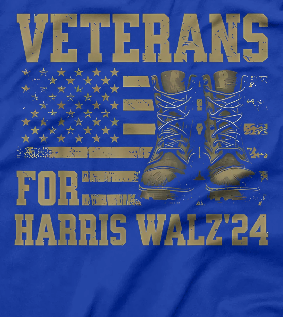 Veterans For Harris Walz Waltz 2024 Presidential Campaign T-Shirt