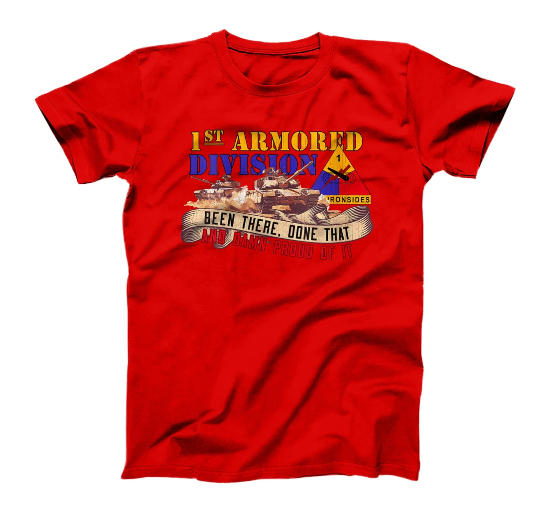 Womens 1st Armored Division 1st AD Old Ironsides Veteran Fort Bliss T-Shirt