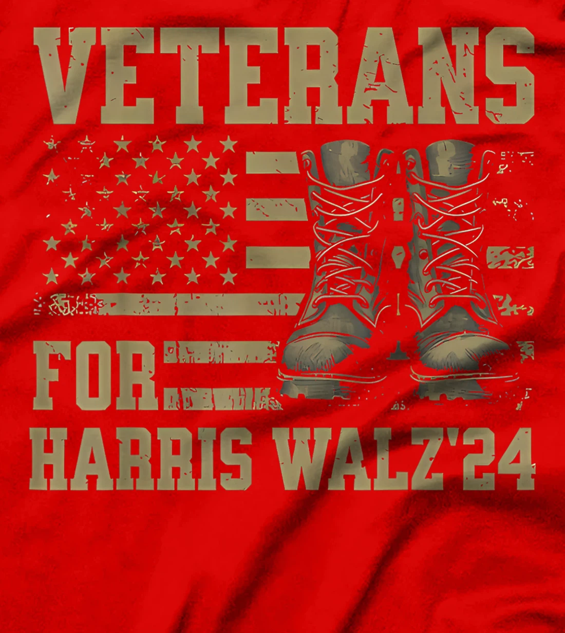 Veterans For Harris Walz Waltz 2024 Presidential Campaign T-Shirt