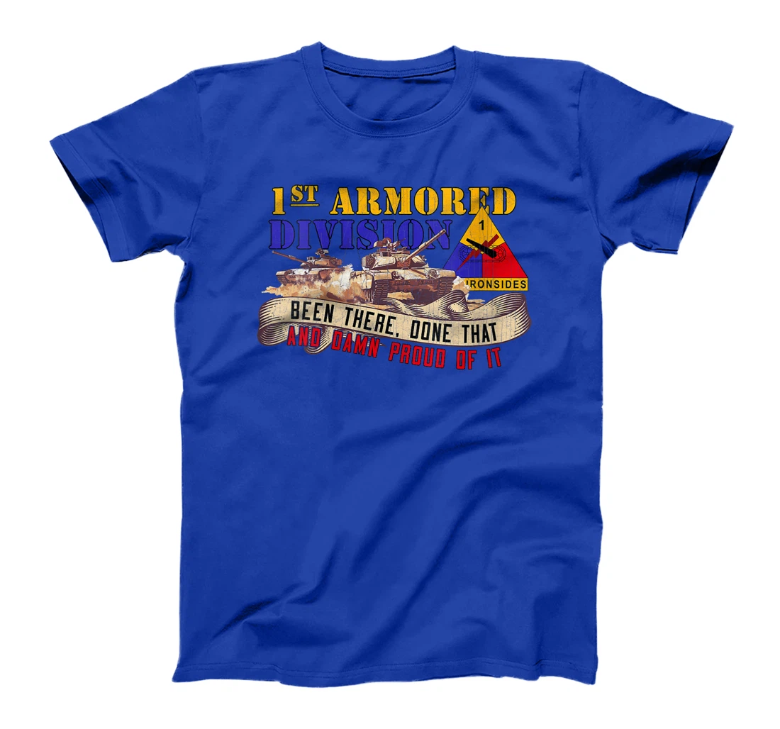 Womens 1st Armored Division 1st AD Old Ironsides Veteran Fort Bliss T-Shirt