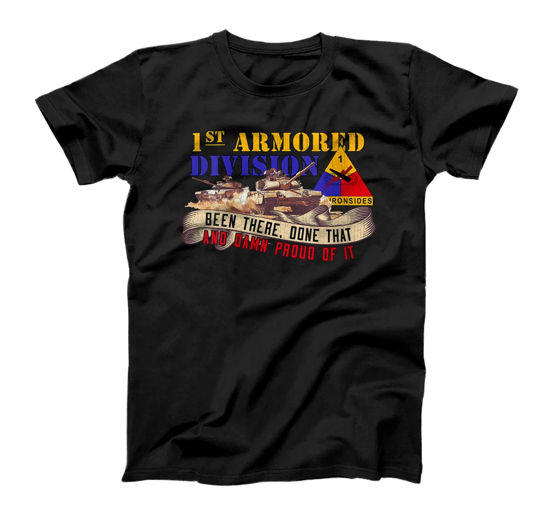Womens 1st Armored Division 1st AD Old Ironsides Veteran Fort Bliss T-Shirt