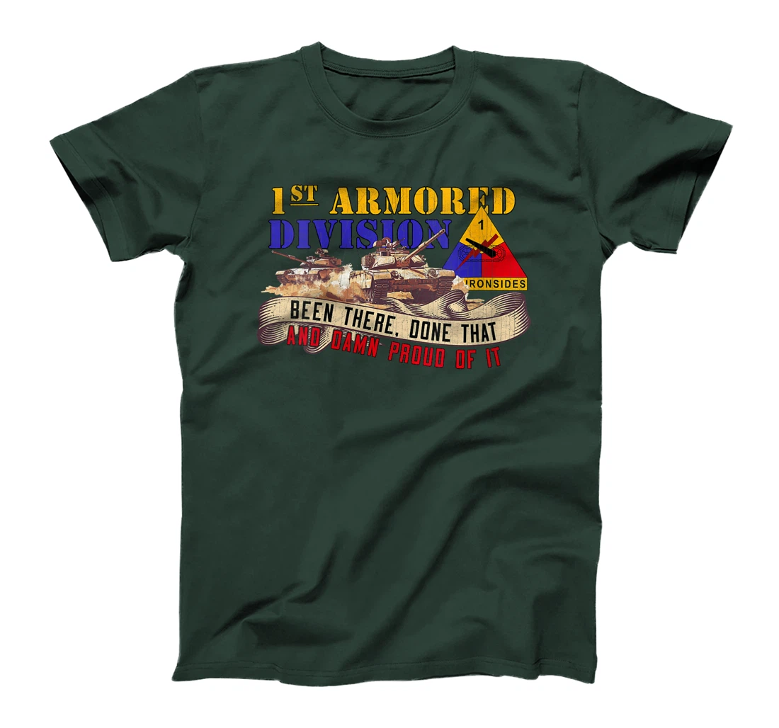 Womens 1st Armored Division 1st AD Old Ironsides Veteran Fort Bliss T-Shirt