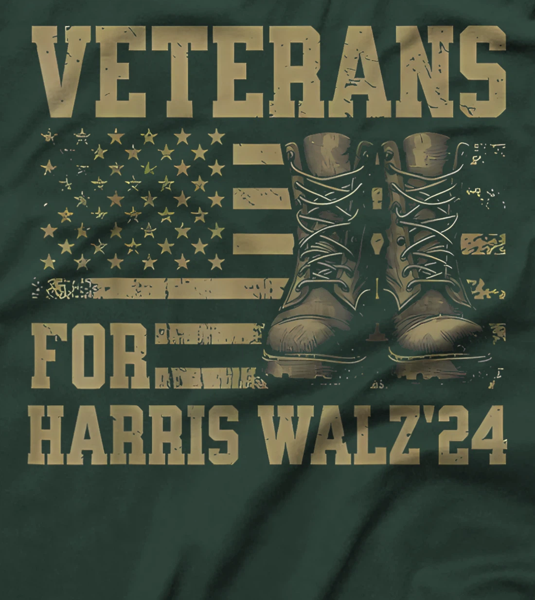 Veterans For Harris Walz Waltz 2024 Presidential Campaign T-Shirt
