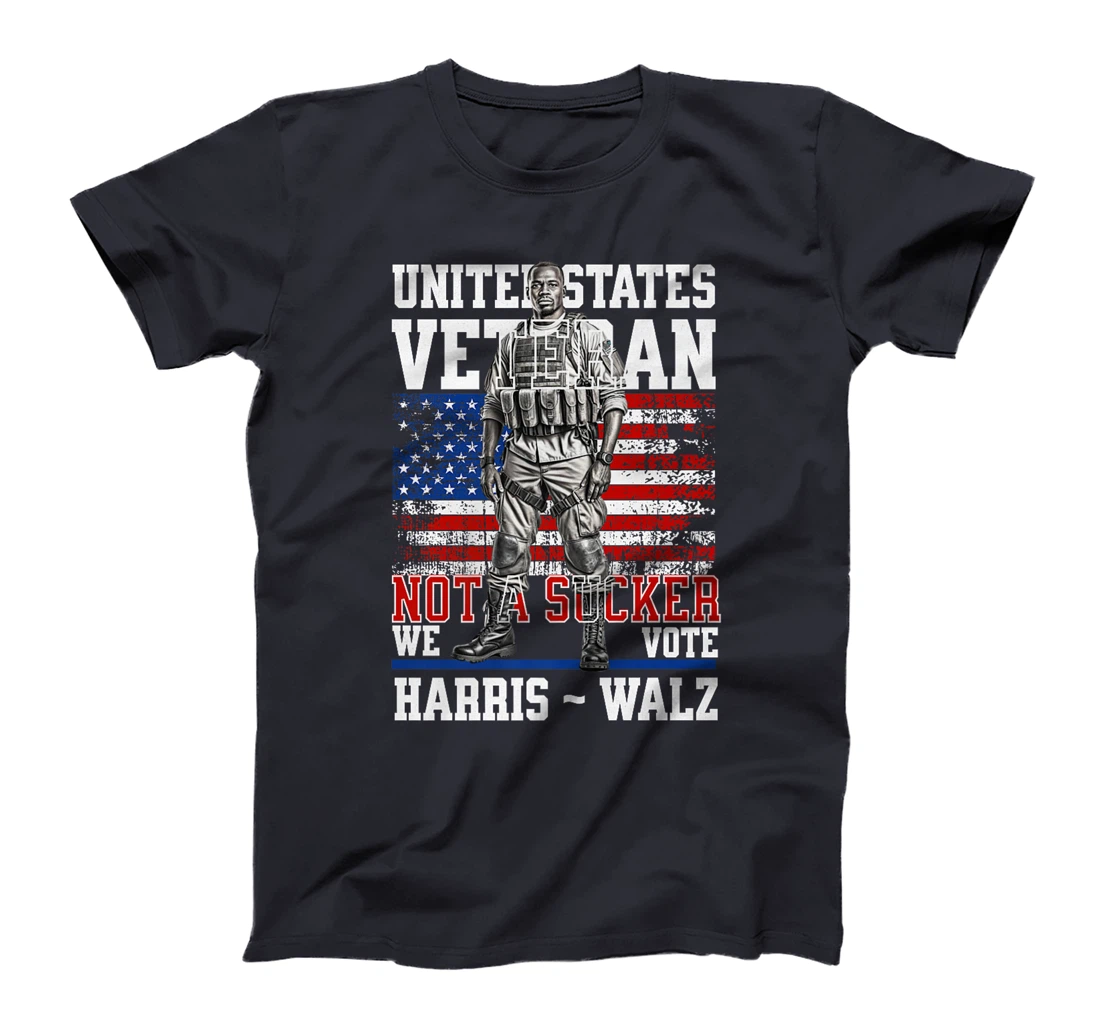 Veterans for Harris Walz 2024 Black Military Vets For Harris Premium T-Shirt