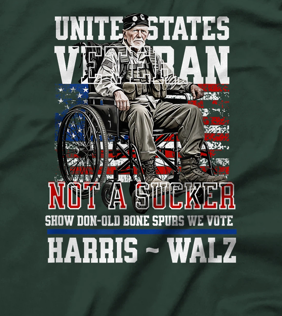 Veterans for Harris Walz 2024 Vietnam Vets against Trump T-Shirt