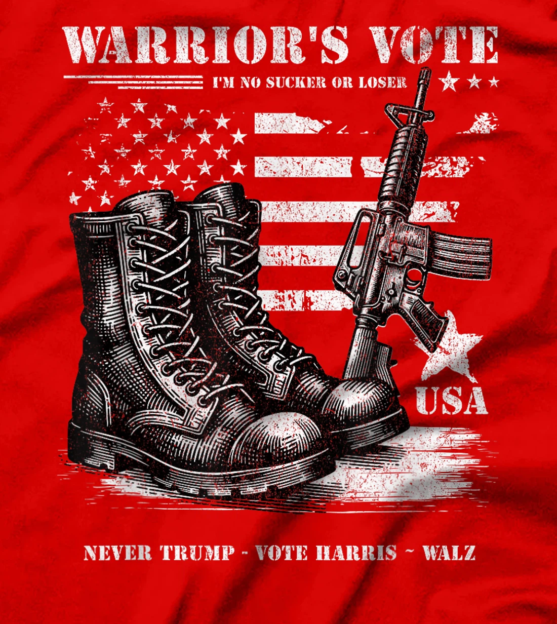 Veterans for Harris Walz 2024 Military Vets Never Trump T-Shirt