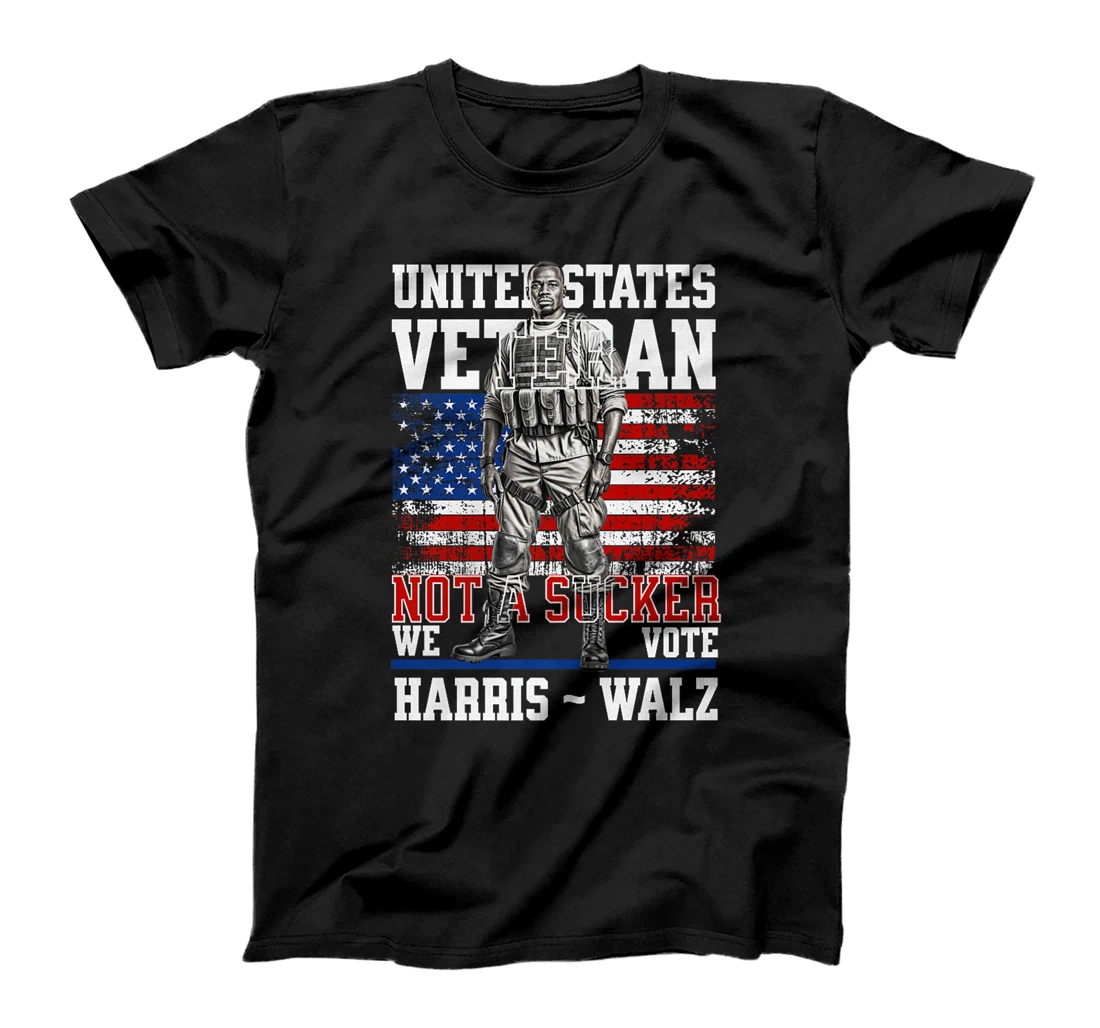 Veterans for Harris Walz 2024 Black Military Vets For Harris Premium T-Shirt