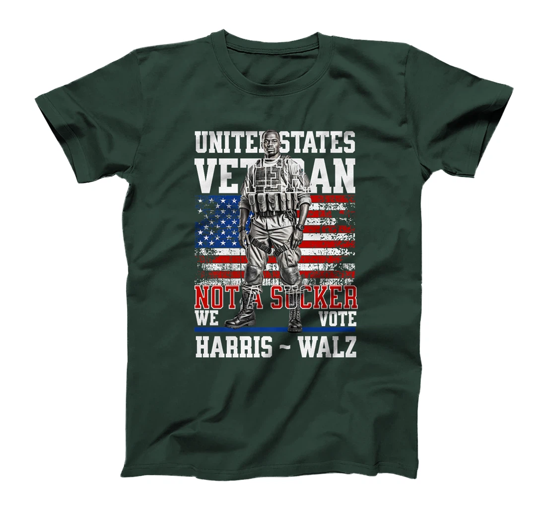 Veterans for Harris Walz 2024 Black Military Vets For Harris Premium T-Shirt