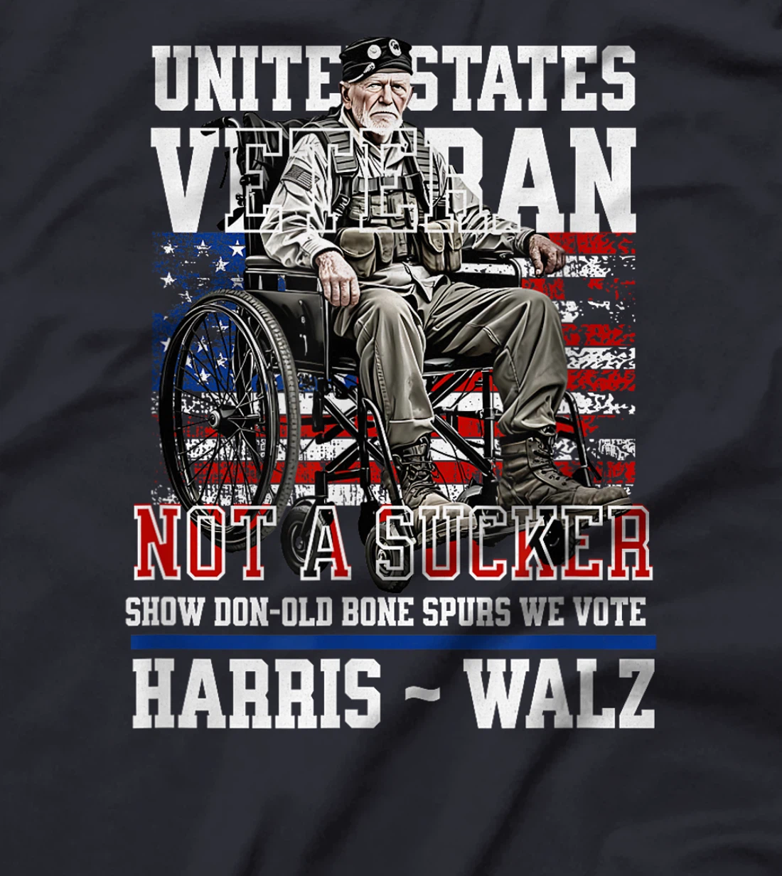 Veterans for Harris Walz 2024 Vietnam Vets against Trump T-Shirt