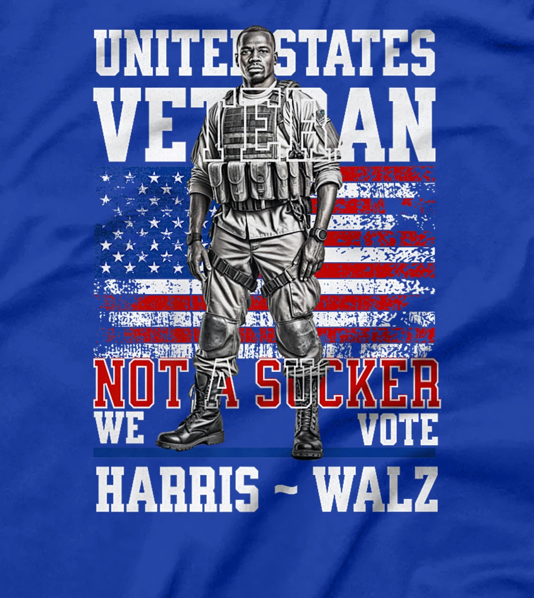 Veterans for Harris Walz 2024 Black Military Vets For Harris Premium T-Shirt