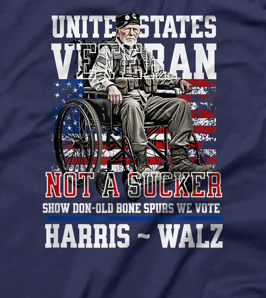 Veterans for Harris Walz 2024 Vietnam Vets against Trump T-Shirt