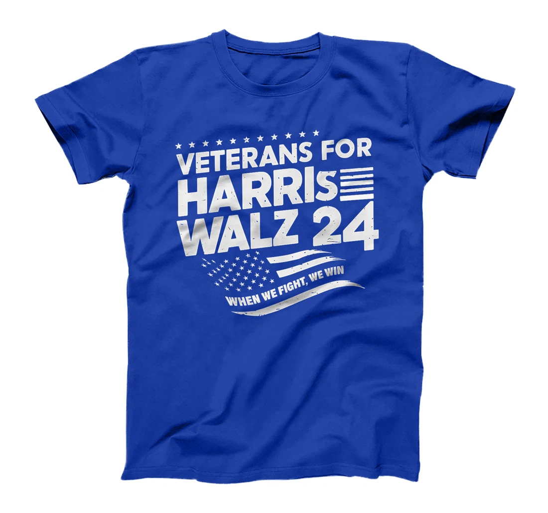 Veterans For Harris Walz 2024 Vote Blue Democrat Premium T-Shirt