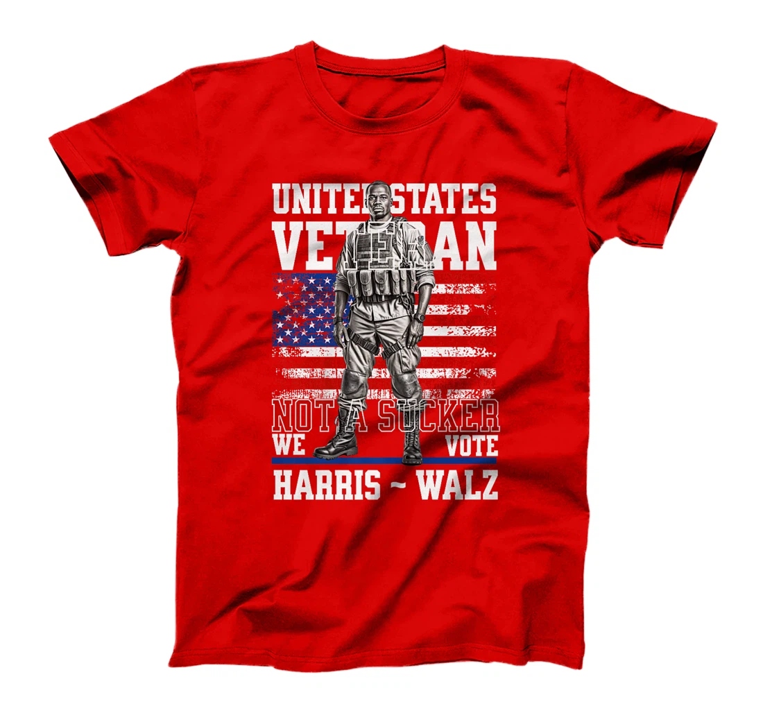 Veterans for Harris Walz 2024 Black Military Vets For Harris Premium T-Shirt