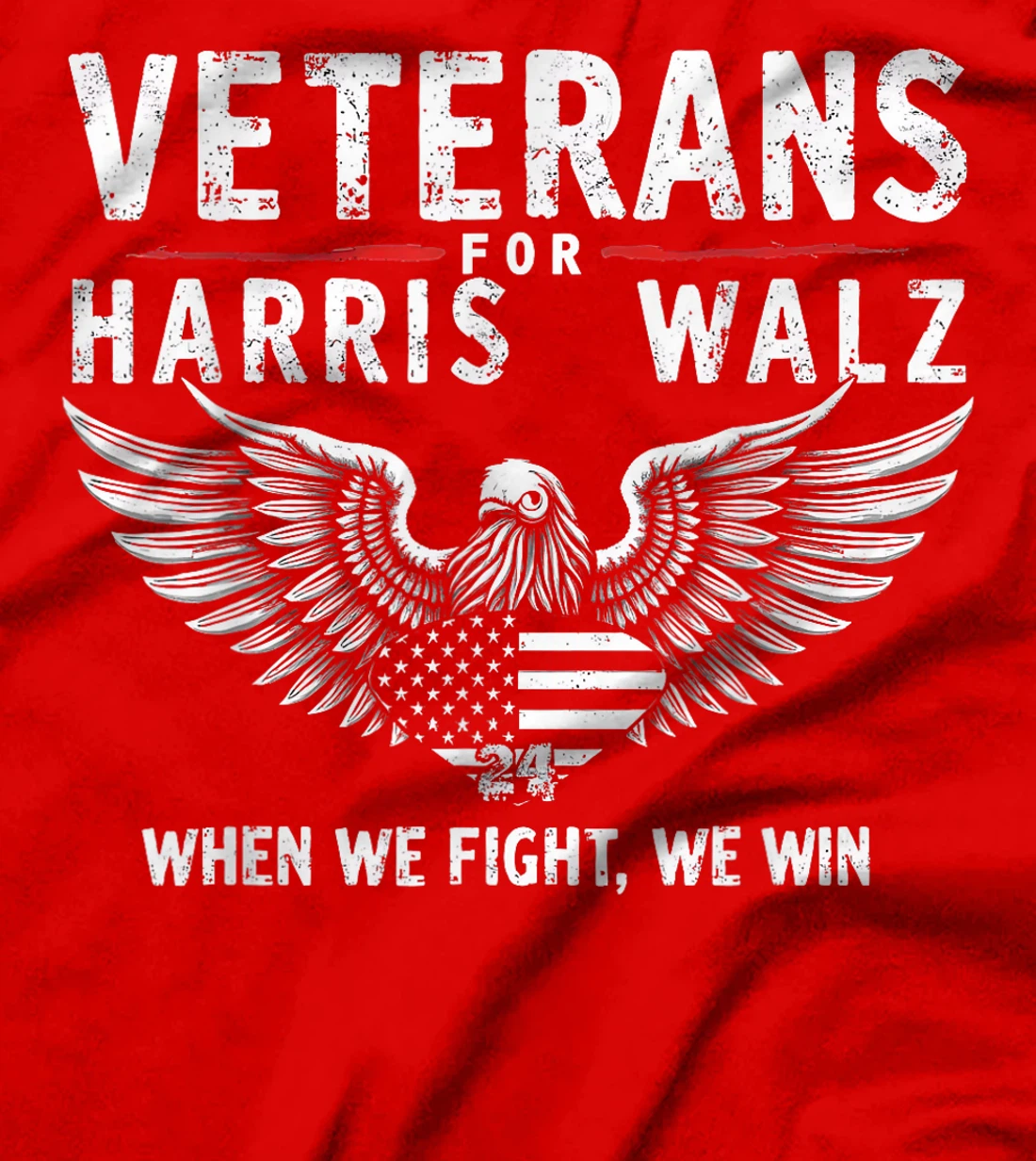 Veterans For Harris Walz 2024 Vote Blue Democrat T-Shirt