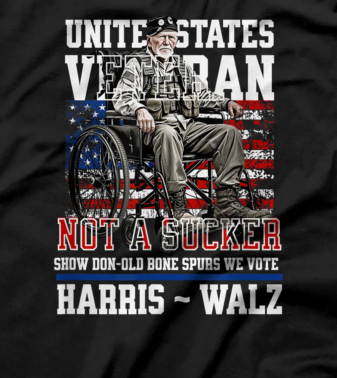 Veterans for Harris Walz 2024 Vietnam Vets against Trump T-Shirt