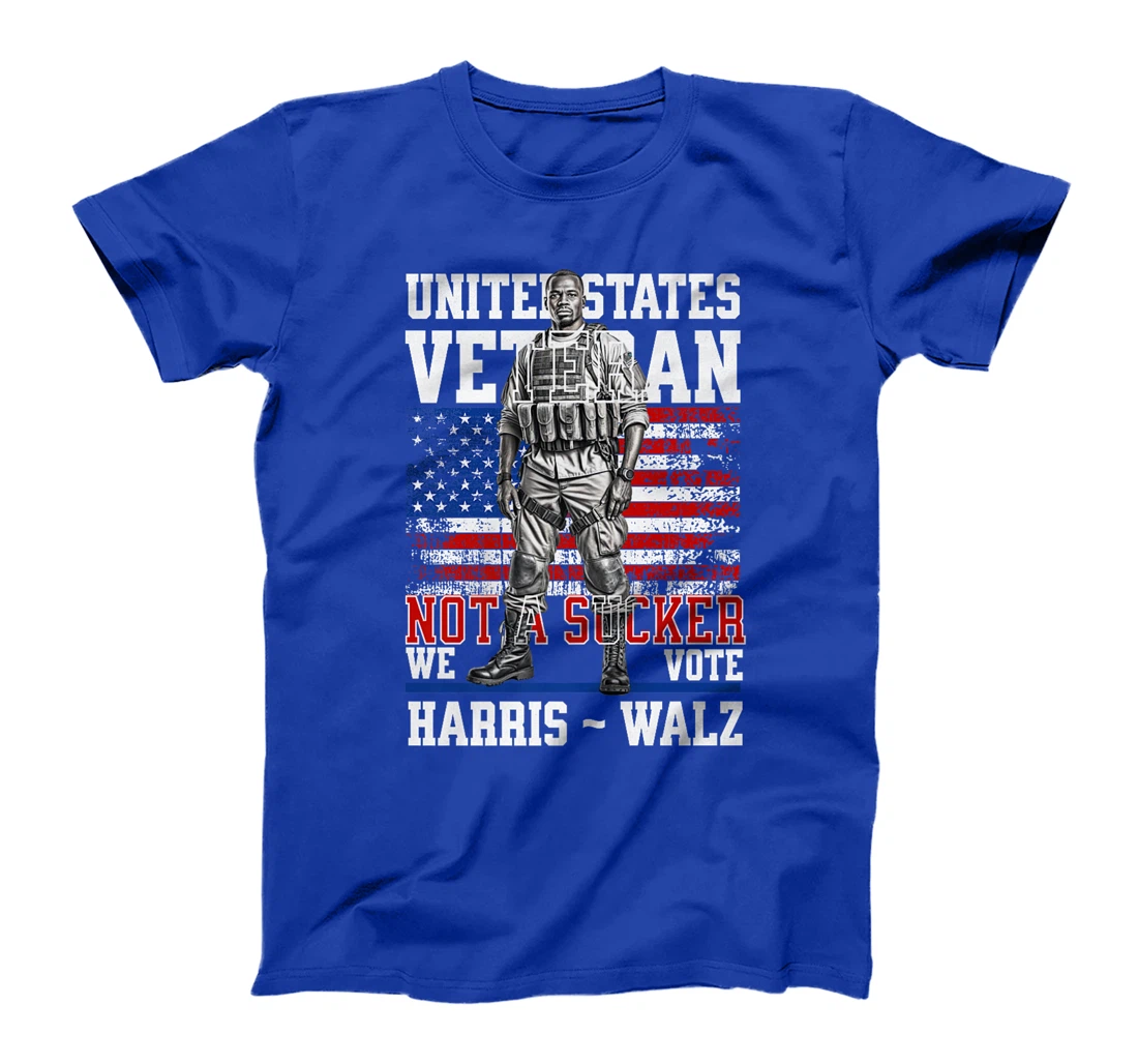 Veterans for Harris Walz 2024 Black Military Vets For Harris Premium T-Shirt