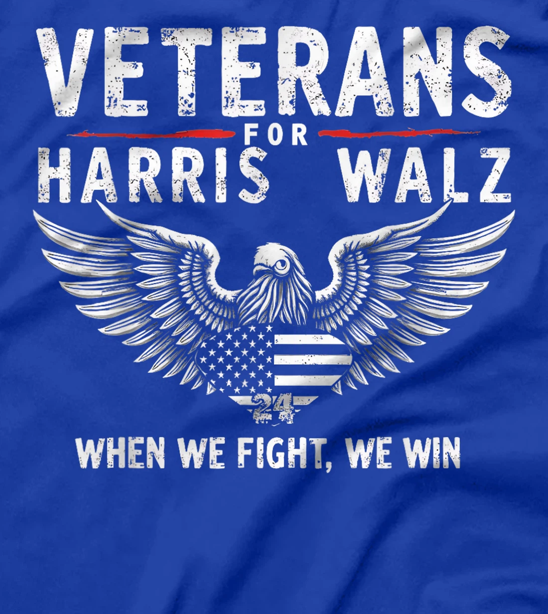 Veterans For Harris Walz 2024 Vote Blue Democrat T-Shirt