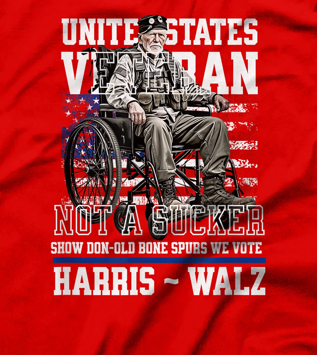 Veterans for Harris Walz 2024 Vietnam Vets against Trump T-Shirt