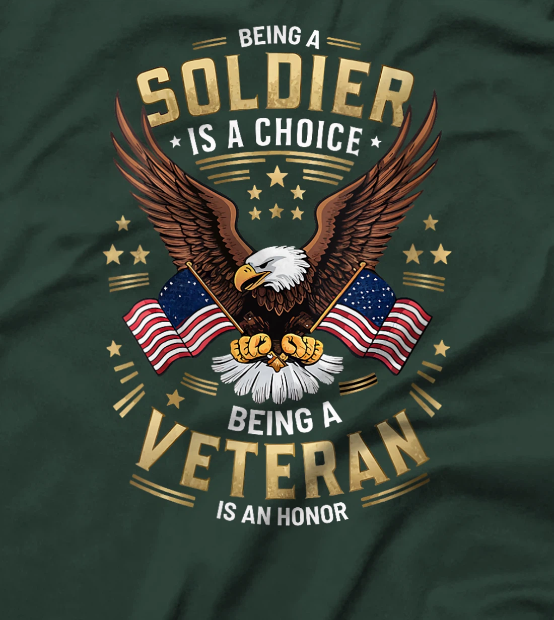 Womens Soldier by Choice, Veteran by Honor T-Shirt