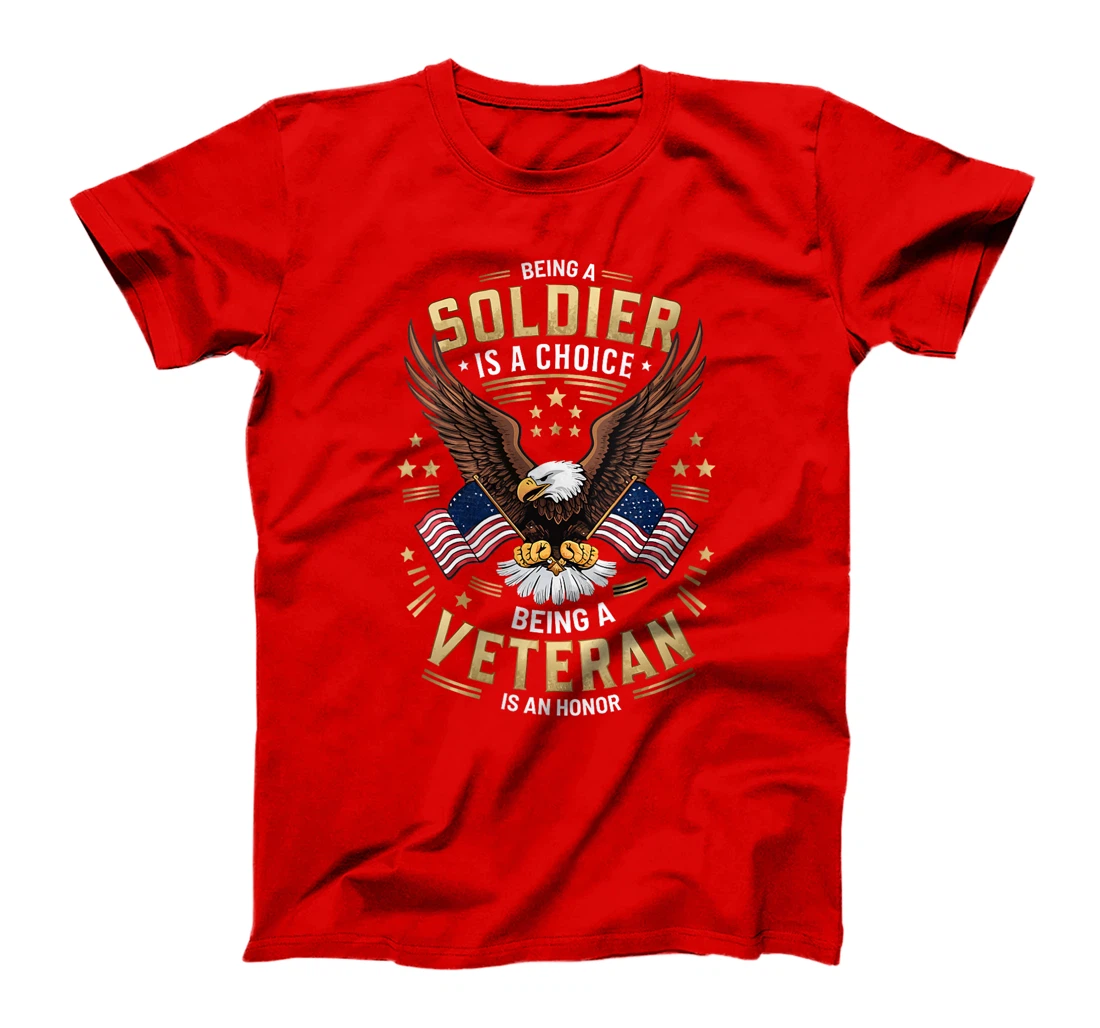 Womens Soldier by Choice, Veteran by Honor T-Shirt