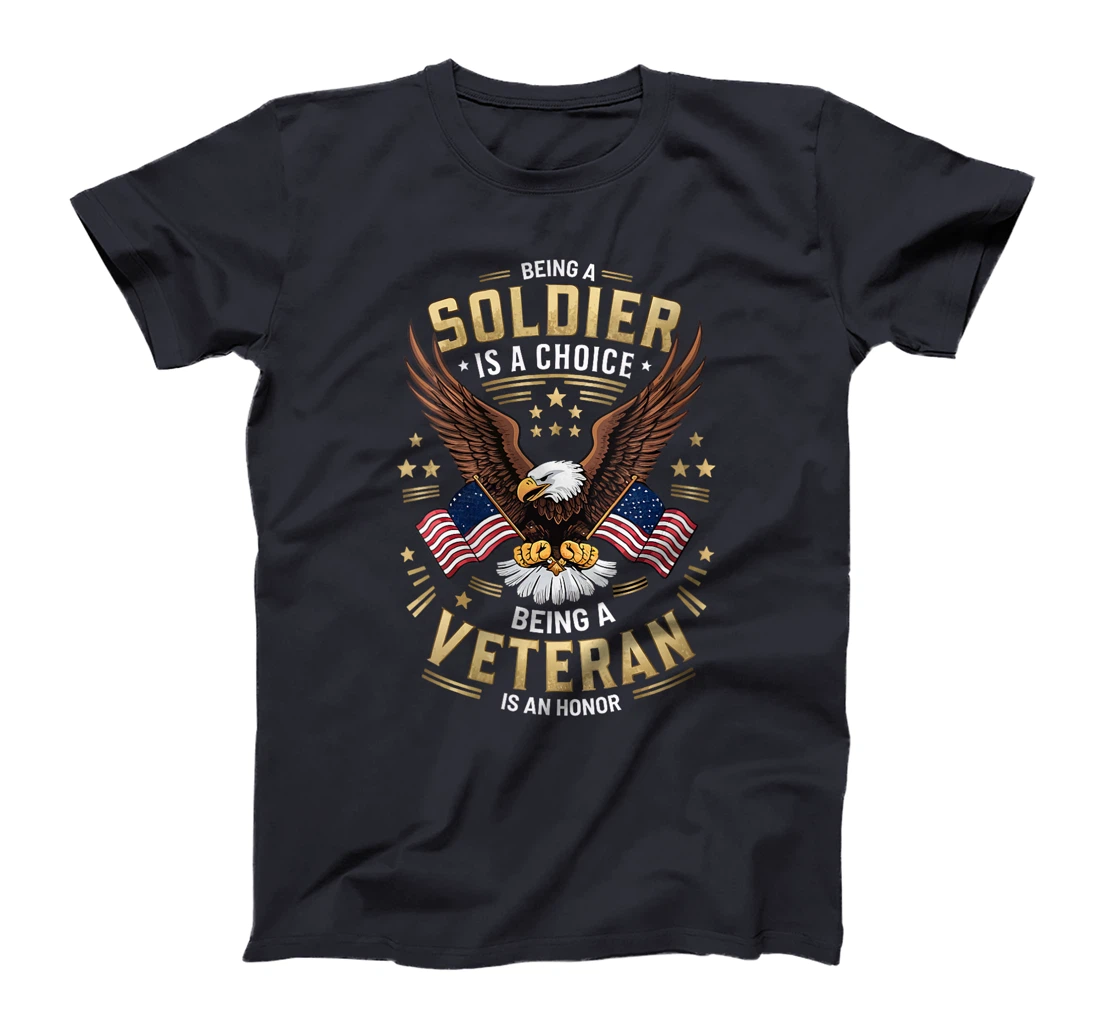 Womens Soldier by Choice, Veteran by Honor T-Shirt