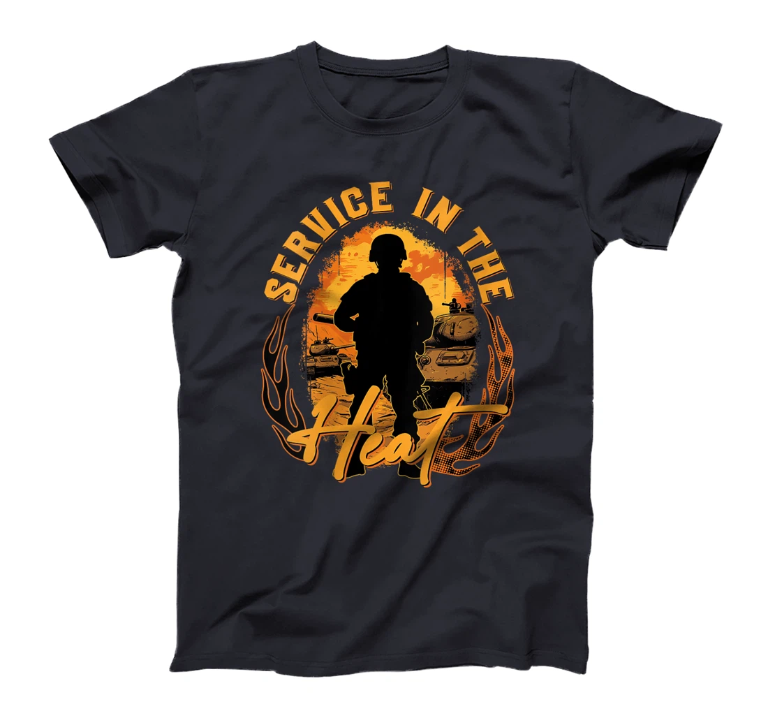 Womens Vietnam War Veteran Veterans Service In The Heat Veterans T-Shirt