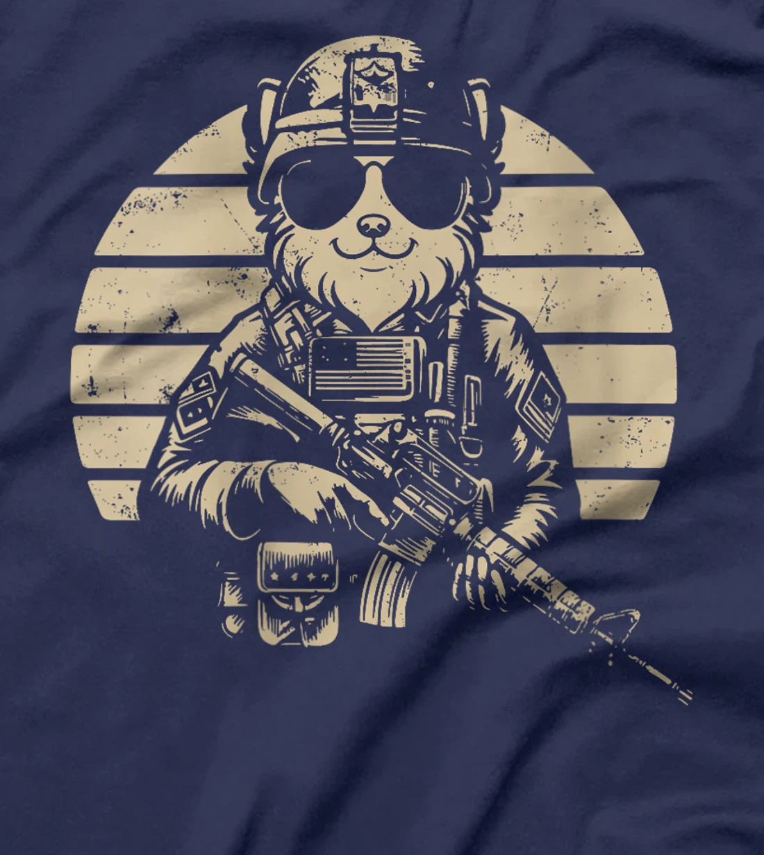 Womens Chihuahua Sunglasses Costume Owner Proud Soldier Veteran T-Shirt