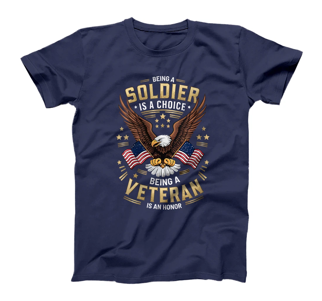 Womens Soldier by Choice, Veteran by Honor T-Shirt