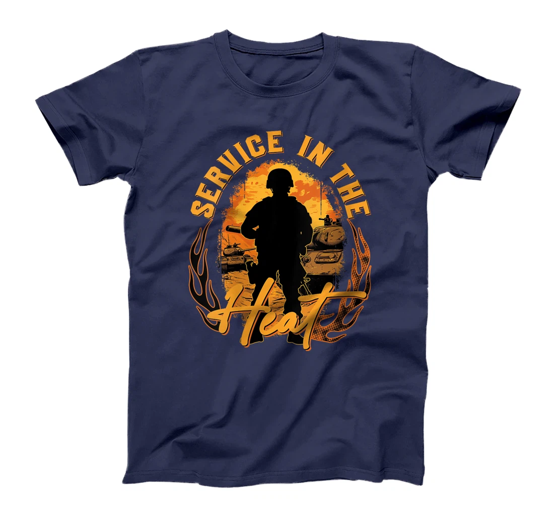 Womens Vietnam War Veteran Veterans Service In The Heat Veterans T-Shirt