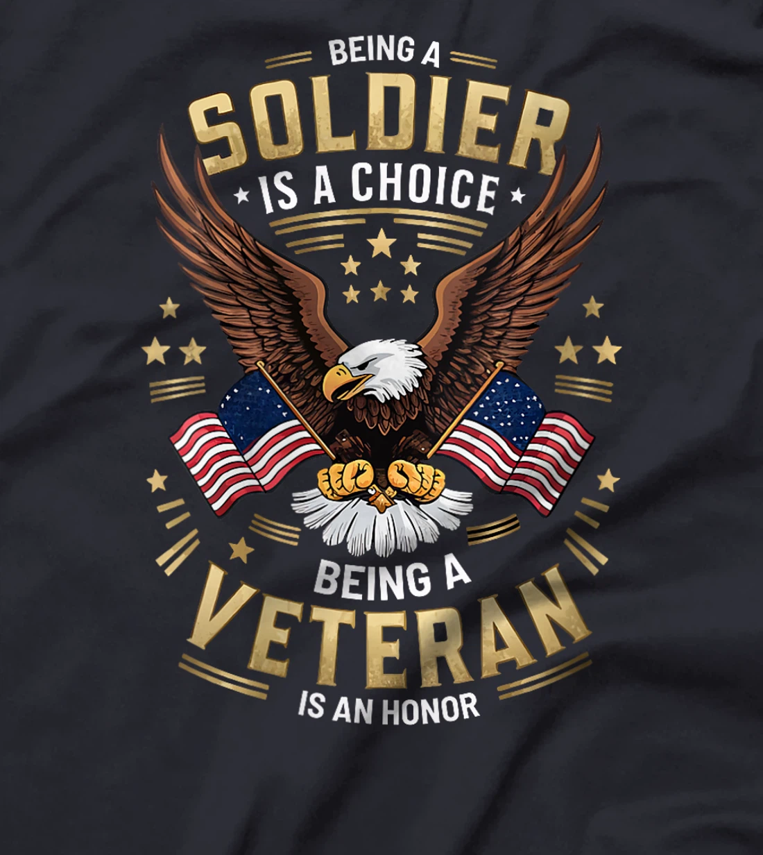 Womens Soldier by Choice, Veteran by Honor T-Shirt