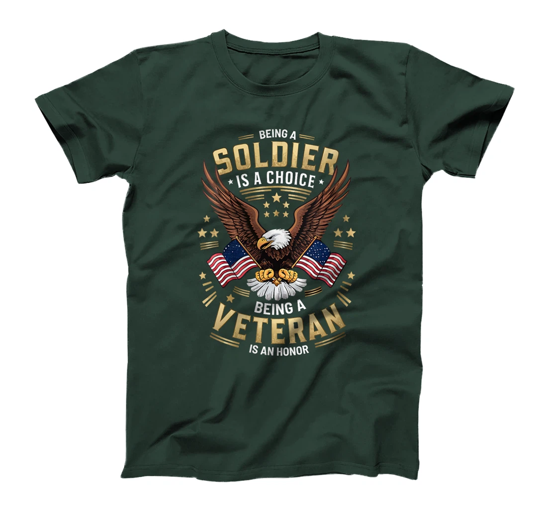 Womens Soldier by Choice, Veteran by Honor T-Shirt