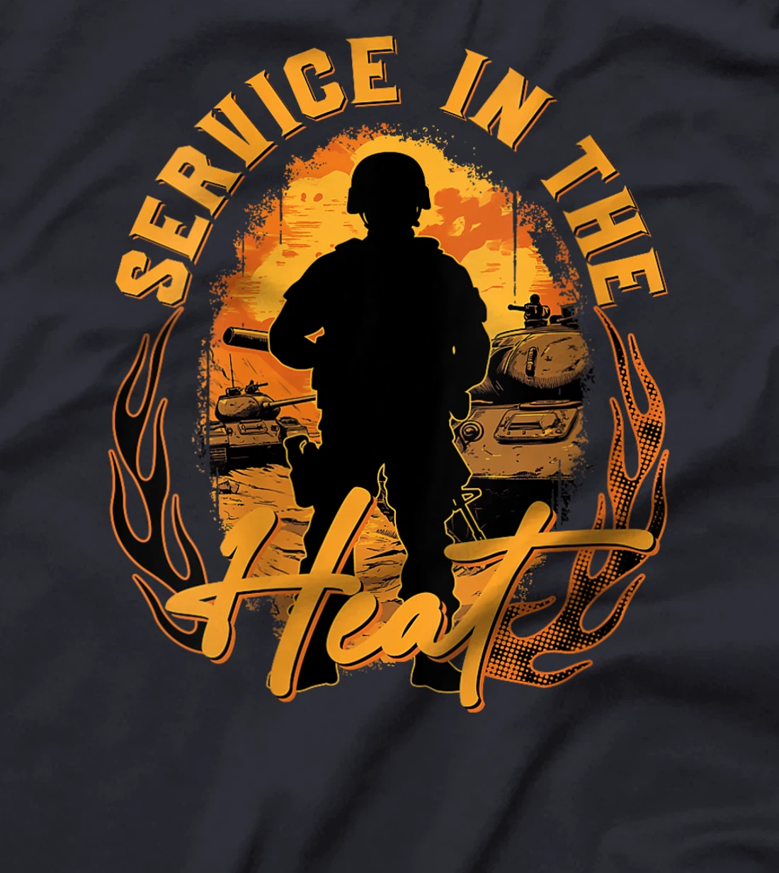 Womens Vietnam War Veteran Veterans Service In The Heat Veterans T-Shirt