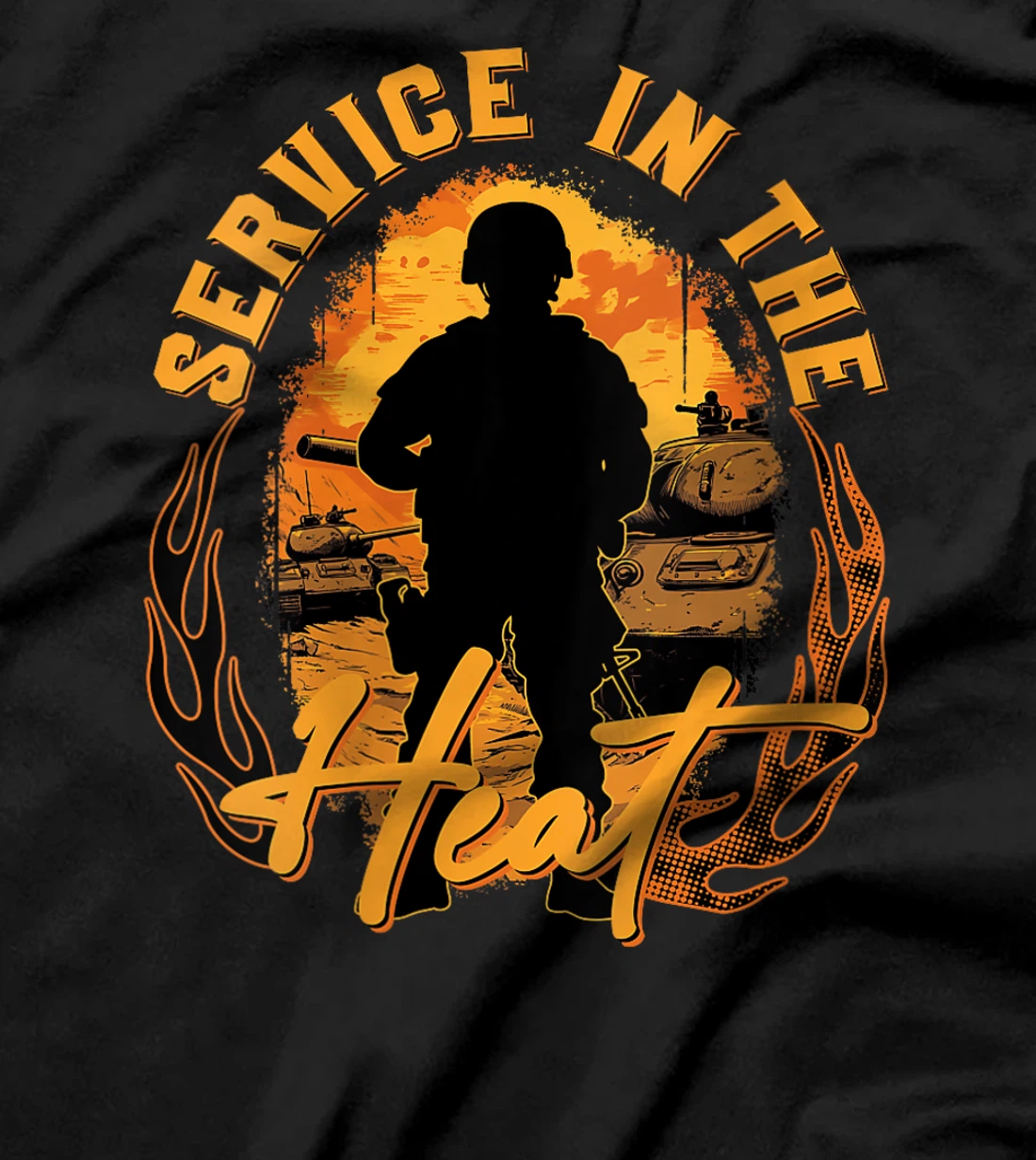 Womens Vietnam War Veteran Veterans Service In The Heat Veterans T-Shirt