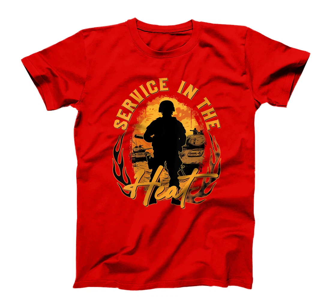 Womens Vietnam War Veteran Veterans Service In The Heat Veterans T-Shirt