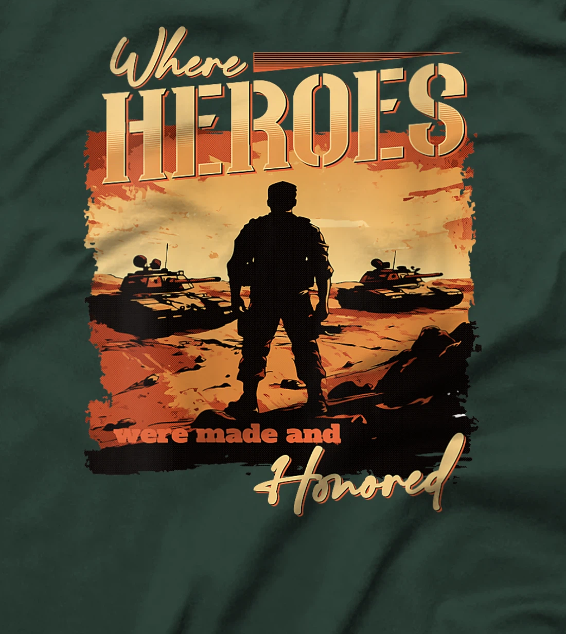 Womens Iraq War Design Veteran Where Heroes Were Made And Honored T-Shirt
